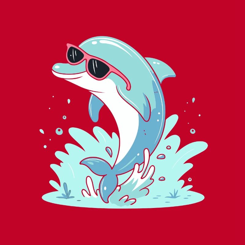 Delfin-Sommer-Pinkbrille