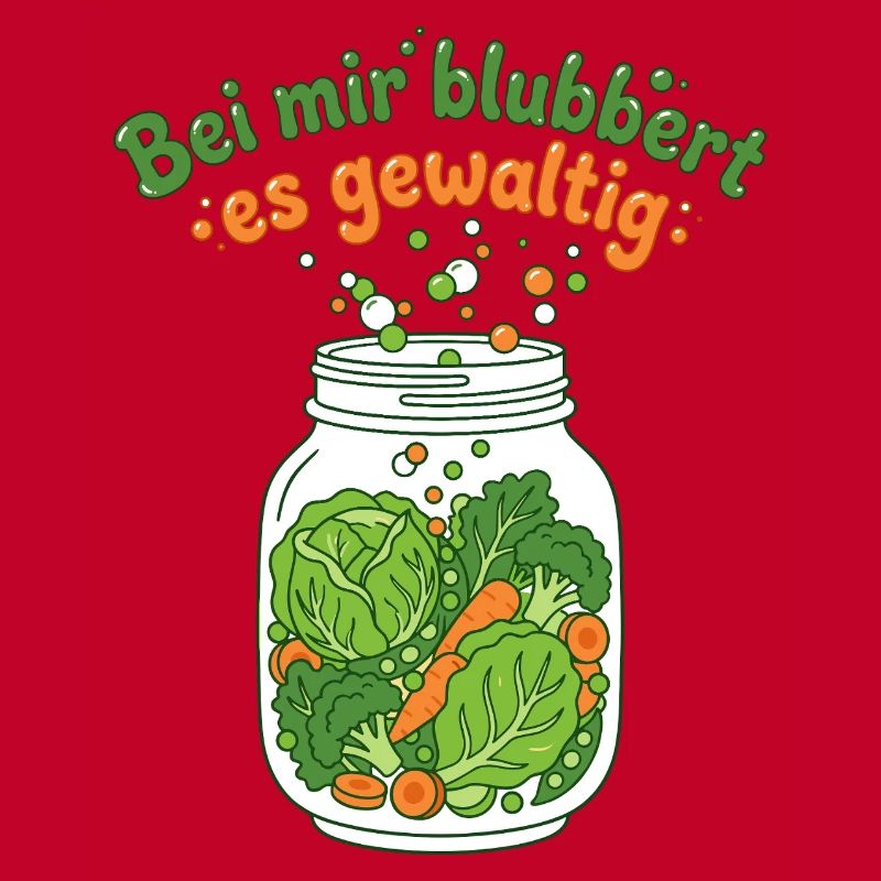 Fermentation Vegetable Mason Jar Bubbling
