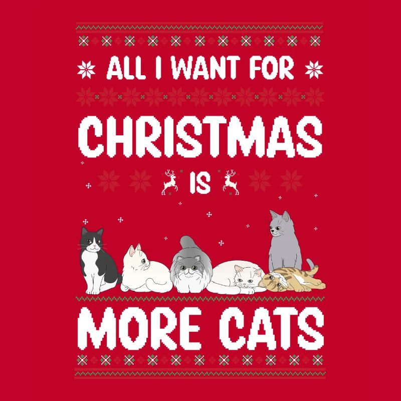 Cadeau de pull de Noël moche des chats de Noël