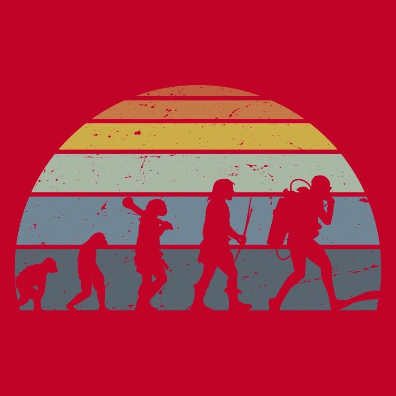 Die Evolution des Silhouettendesigns der Menschheit