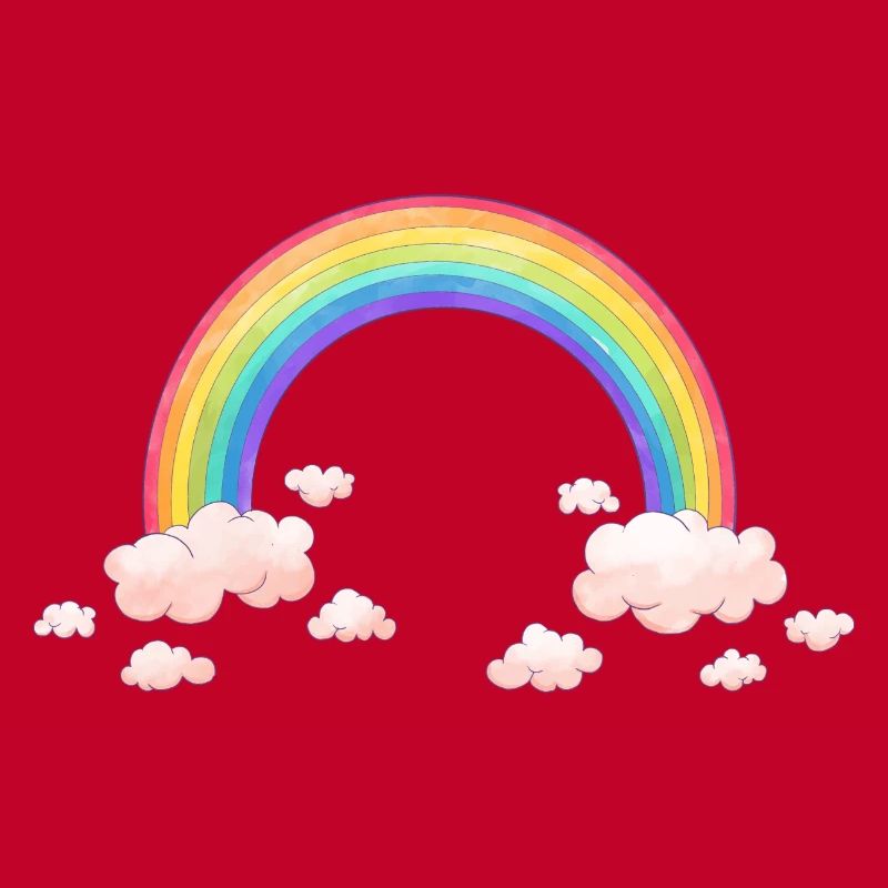 Rainbow dream with clouds