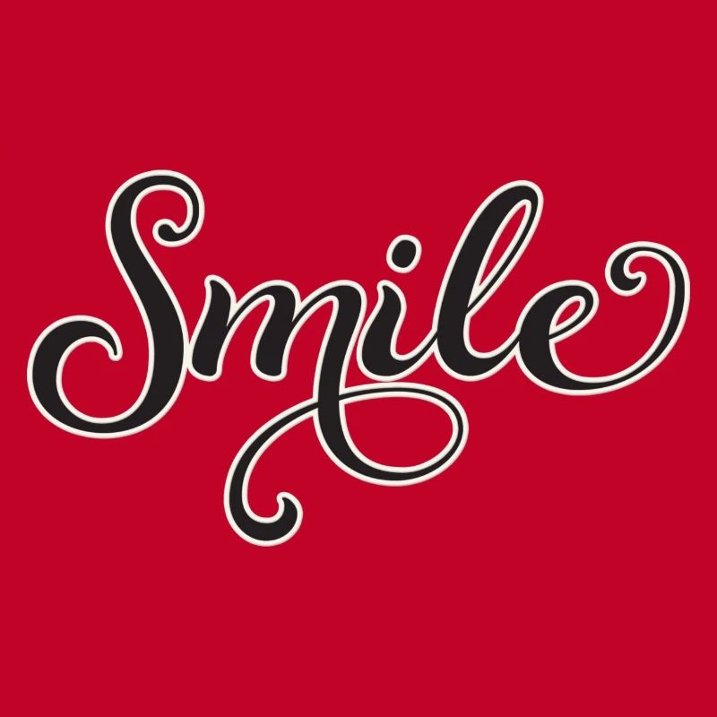 Smiling Script Lettering Smile