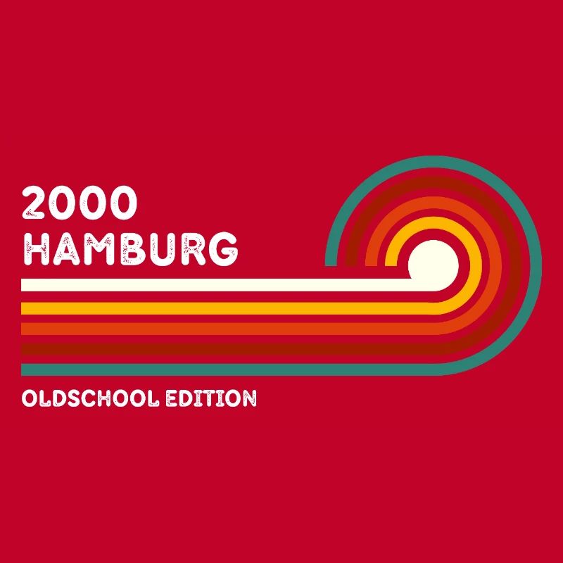 Hamburg Retro Shirt 2000 Zip Code Souvenir Zip Code