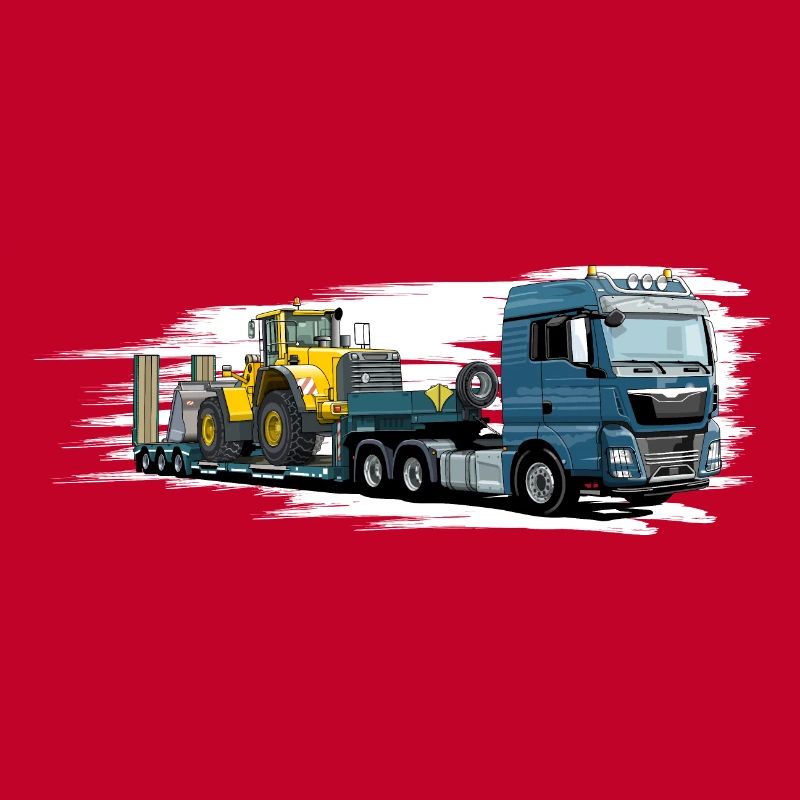 Low-loader with wheel loader