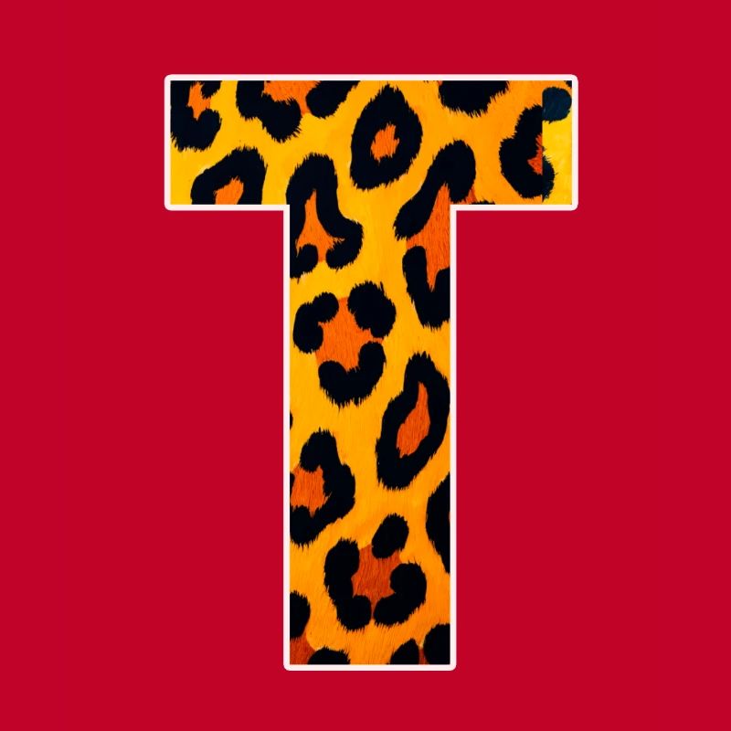 Leopard_Buchstabenmuster_ _T