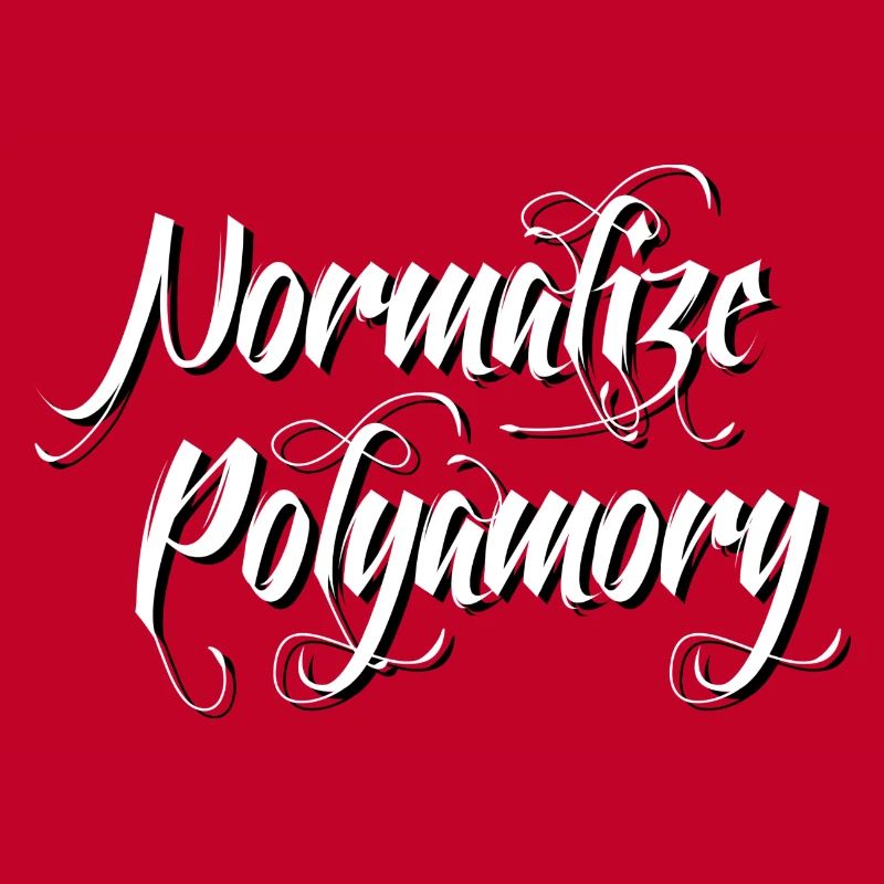 Normalize Polyamory | Polyamor *blackwhite"