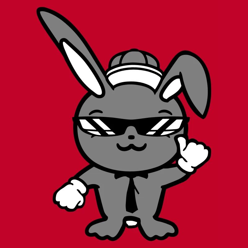 Lunettes de soleil lapin Cappy cravate Cool Hat Comic