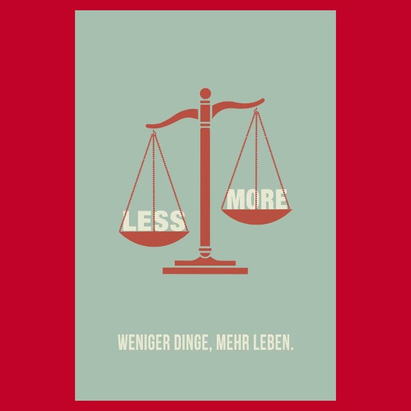 Moins, c’est plus - Conception d’affiche d’équilibre
