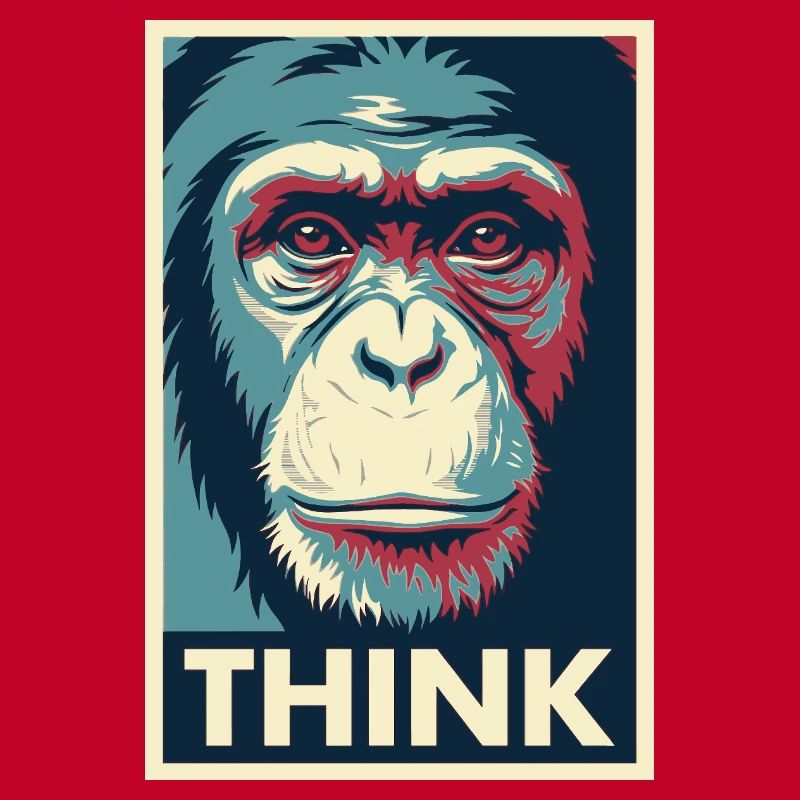 Monkey Thinking Pop Art Poster
