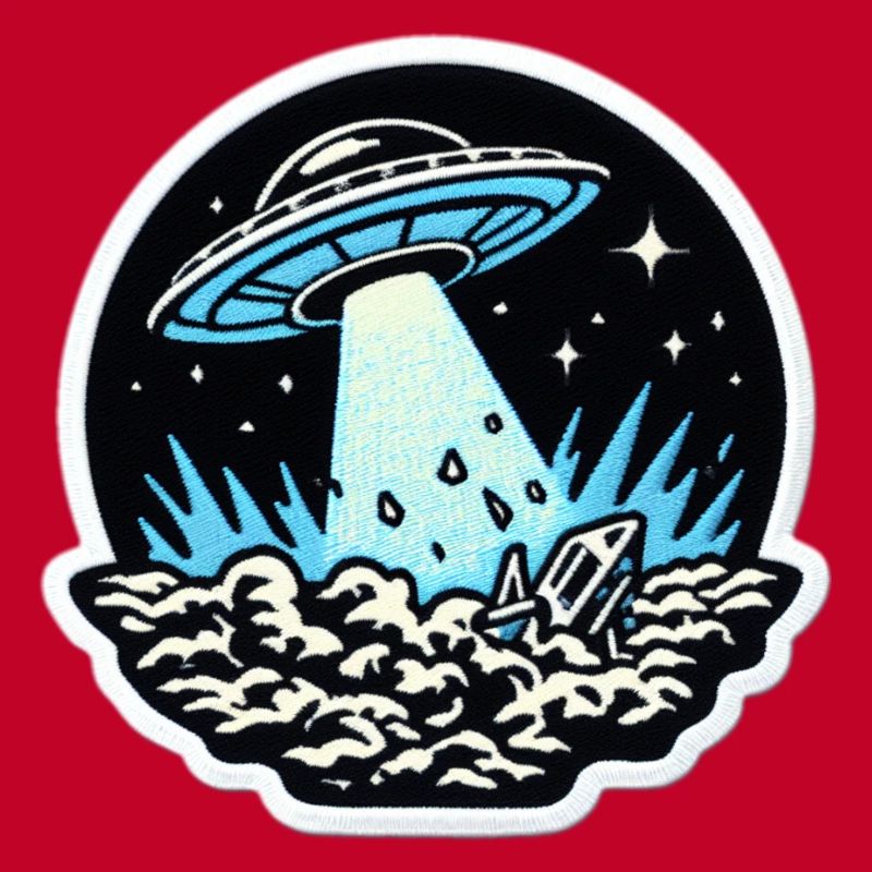 UFO-Lichtstrahl Patch