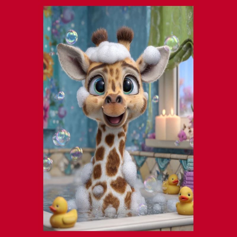 Bubble Bath Giraffe Charm