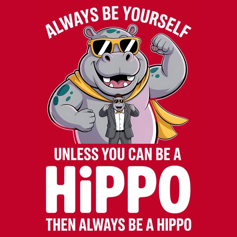 always be yourself unless you can be a hippo