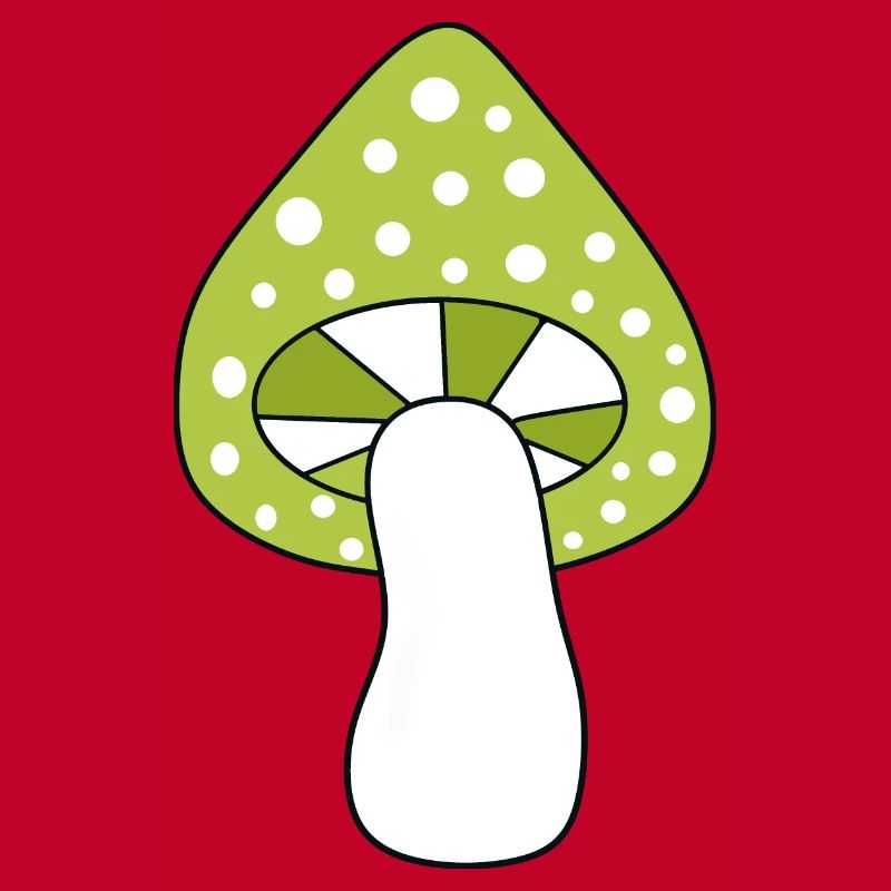 Mushroom green fly agaric pattern customizable