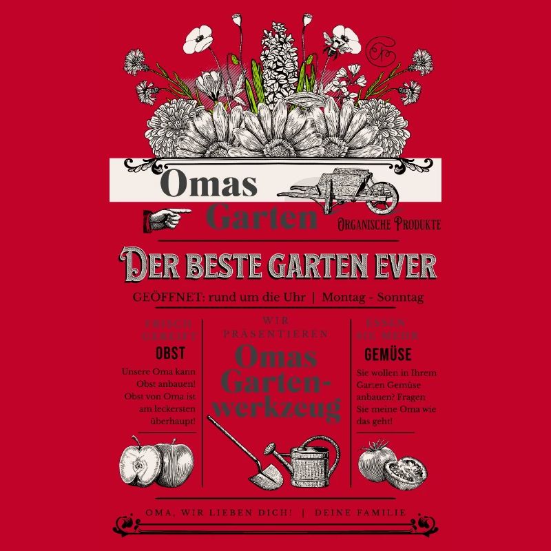 Oma Großmutter Garten Gärtnerin Geschenk