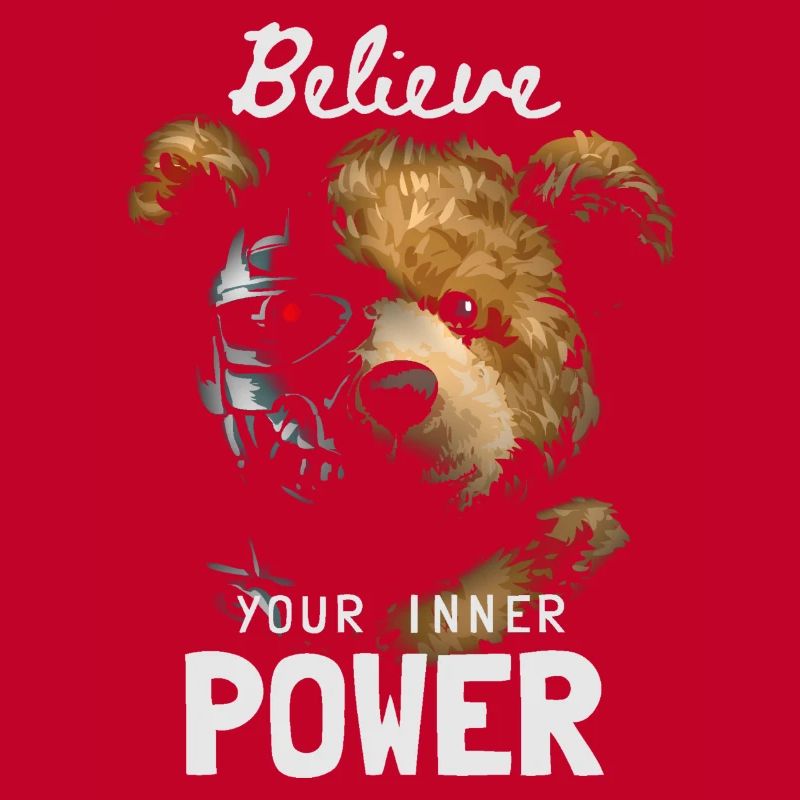 Bear with Robot Face Inner Power