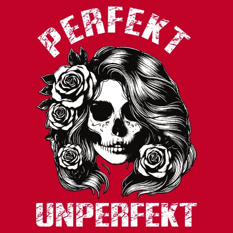 Perfekt Unperfekt Skull Roses Gothic Design