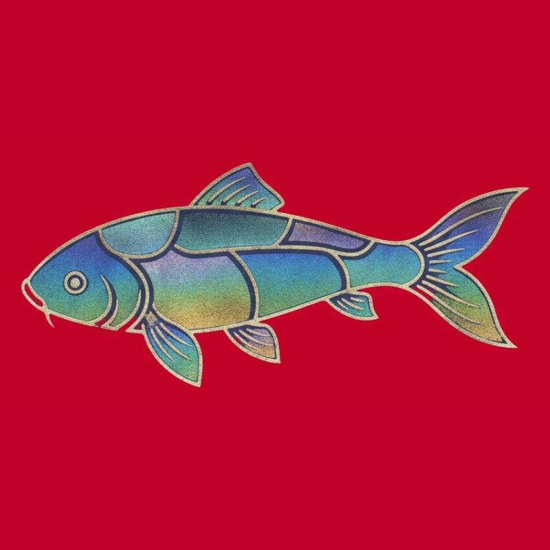 Gradient Pattern Iridescent Koi Fish
