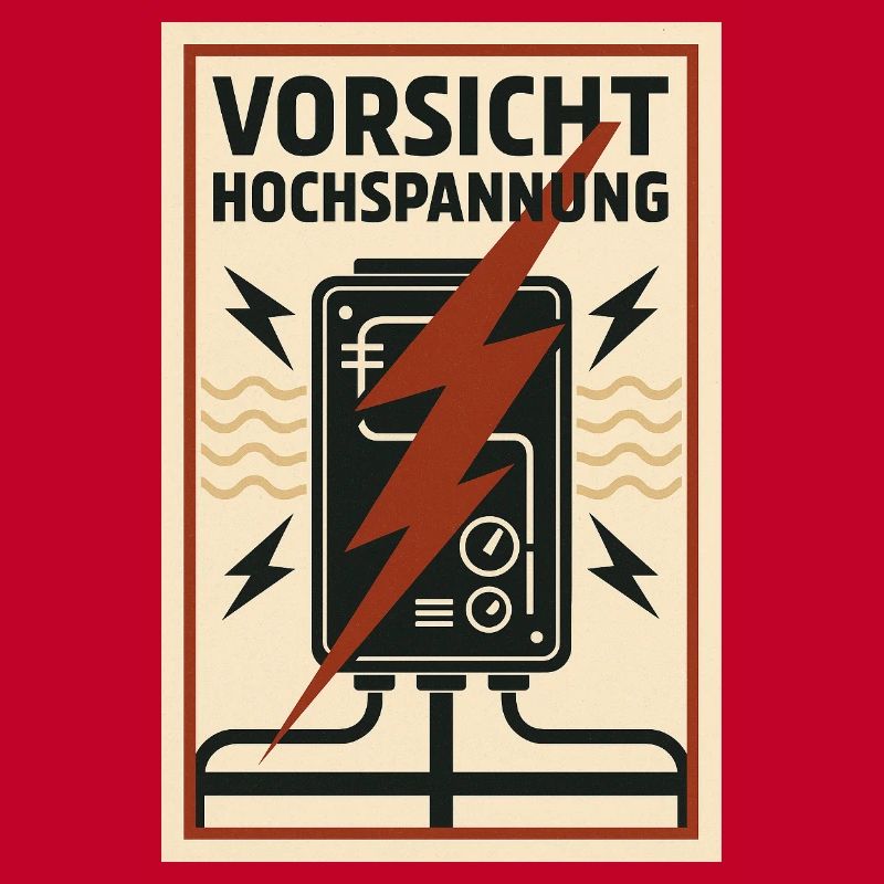 Caution High Voltage Current Warning Sign
