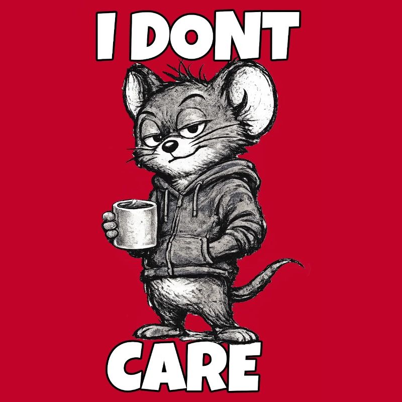 I Don't Care – Mouse with Coffee (Sarcasm)