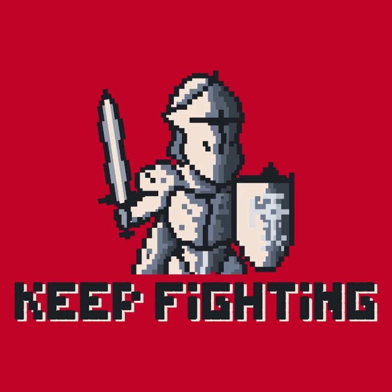 Pixel Art Knight - Keep Fighting