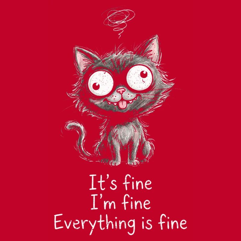 It's Fine I'm Fine Everything is Fine Katzen