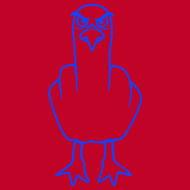 Möwe Mittelfinger Beleidigung Stinkefinger frech