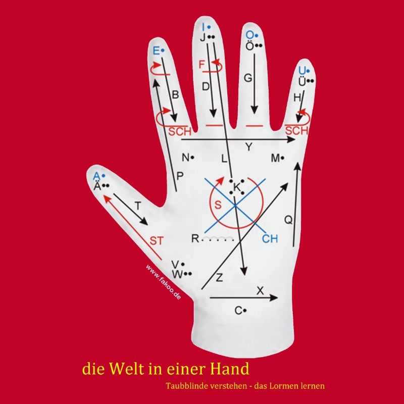 Lorm-Handschuh dunkel
