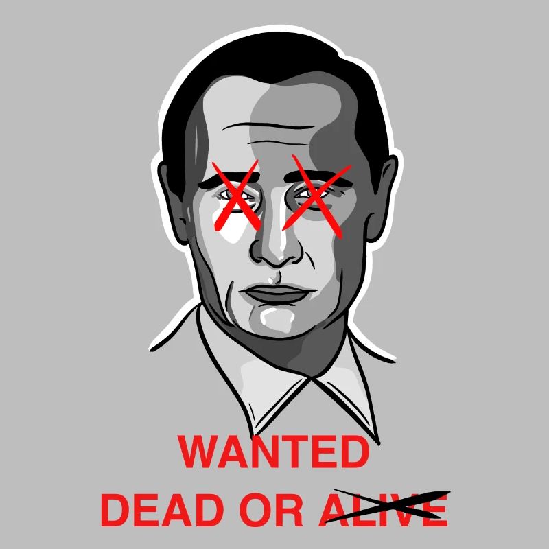 Poutine Wanted dead / Design avec lettrage