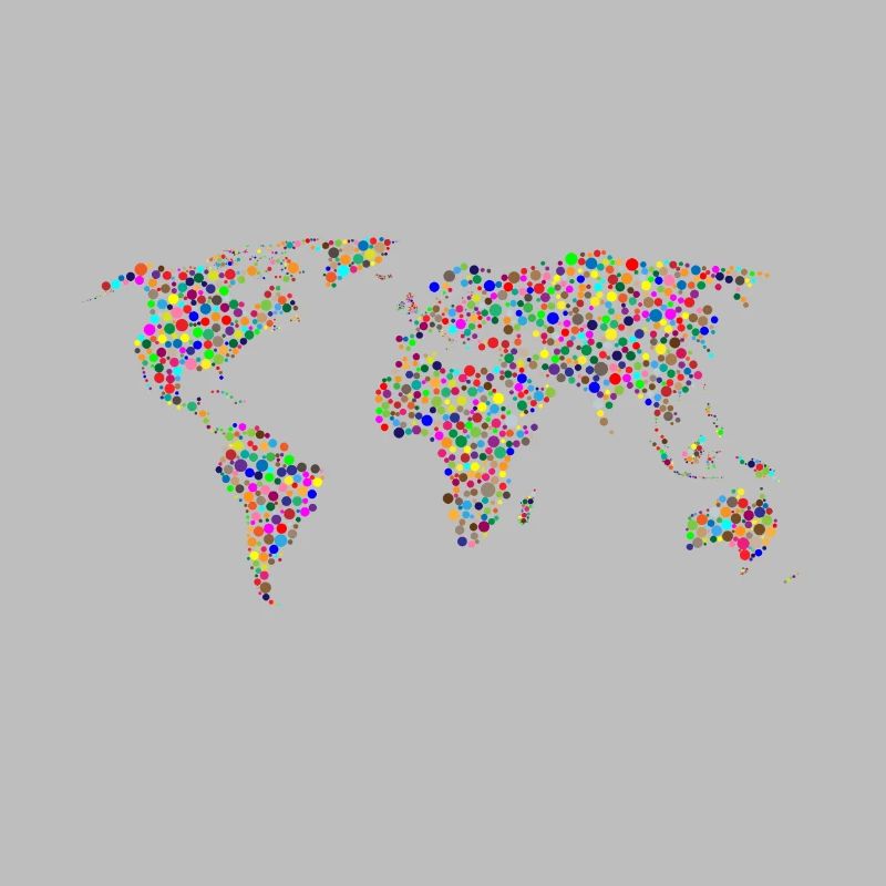 EARTH DOT : Planisphère à points