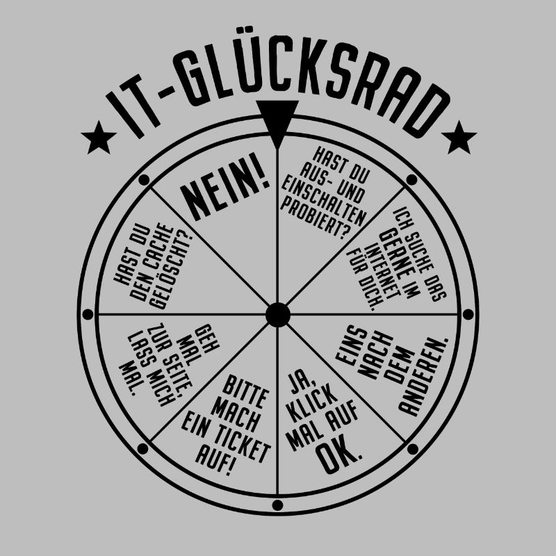 IT Support Glücksrad Service Desk IT Helpdesk Nerd