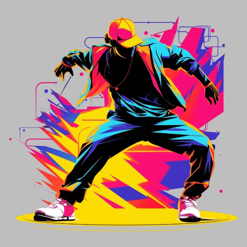 90er Farben Breakdancer