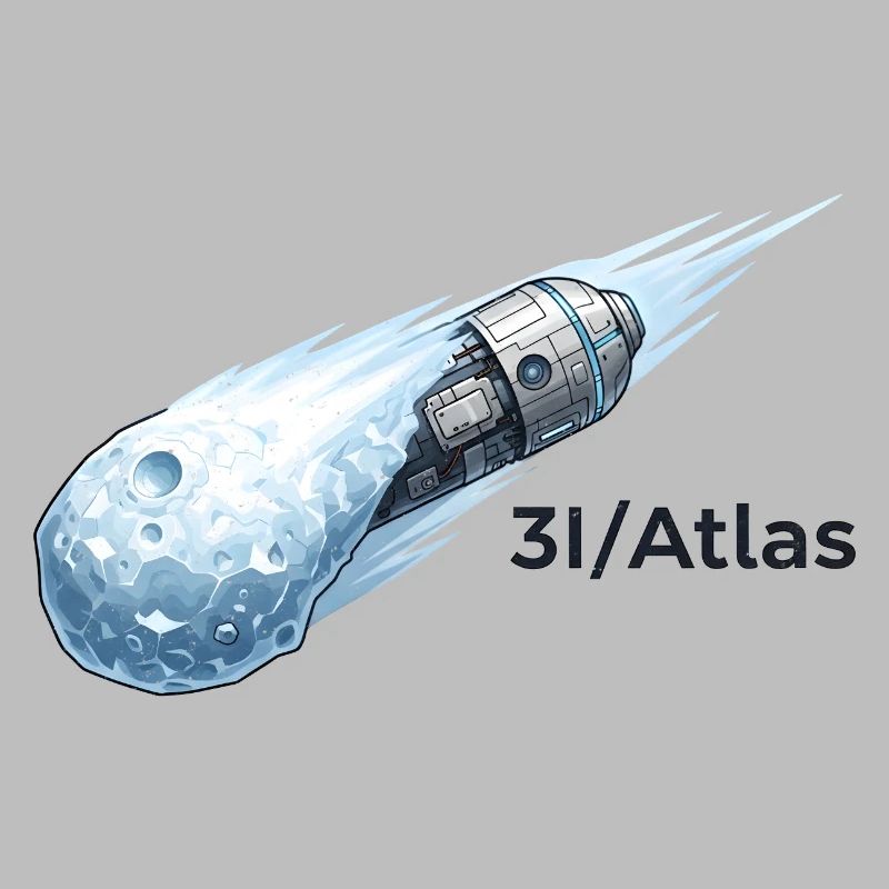 Comet flight through space