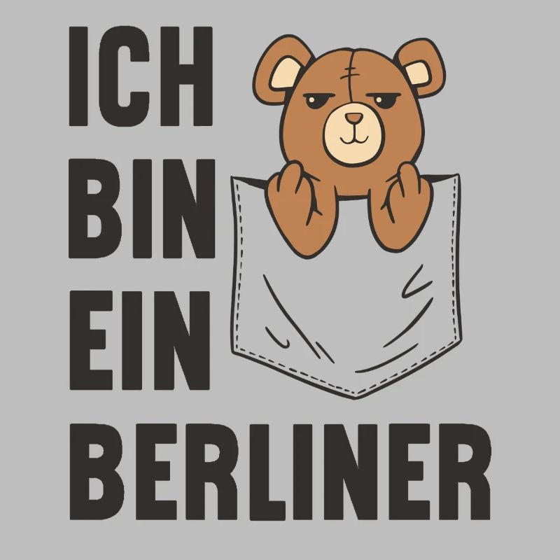Ein frecher Taschen-Teddybär! Ich bin ein Berliner