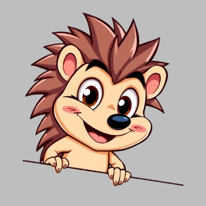 Nimble hedgehog on a wire