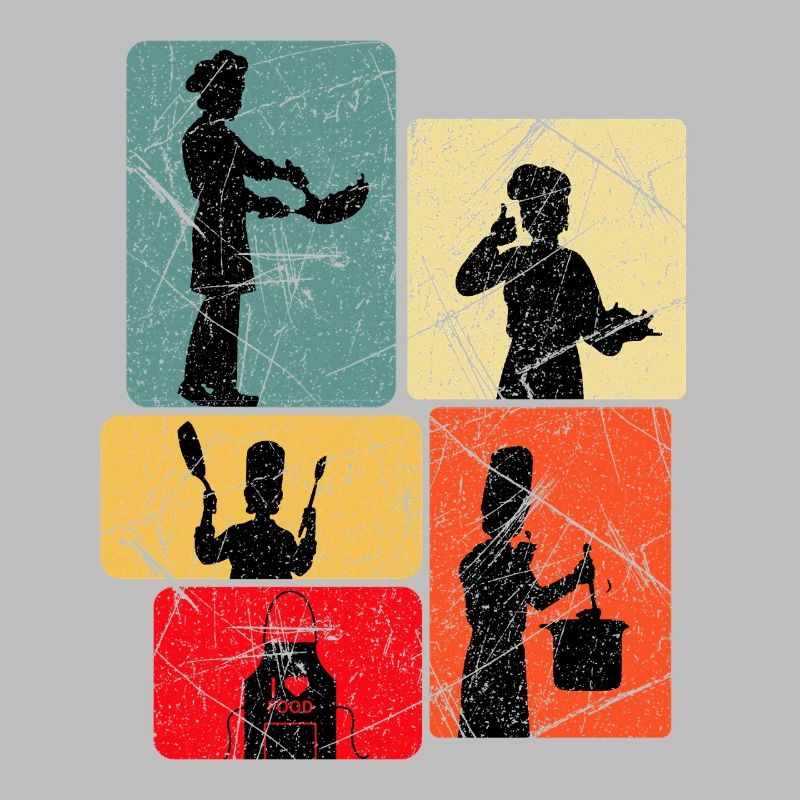 Kitchen Heroes Silhouettes Pattern