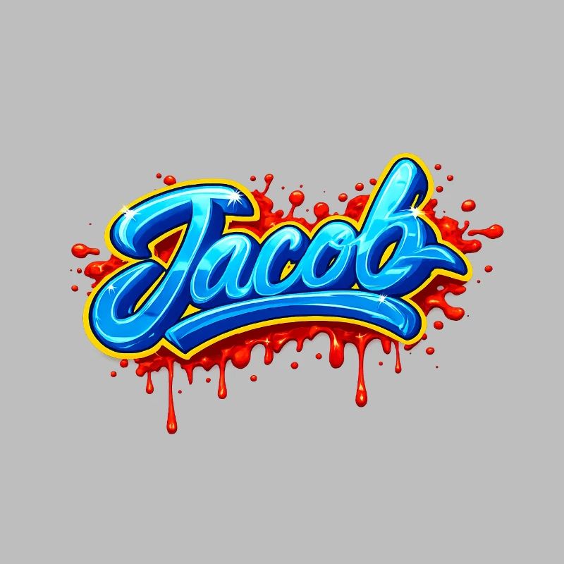 GRAFFITI NAME JACOB FOR PERFECT GIFT PRINTABLE