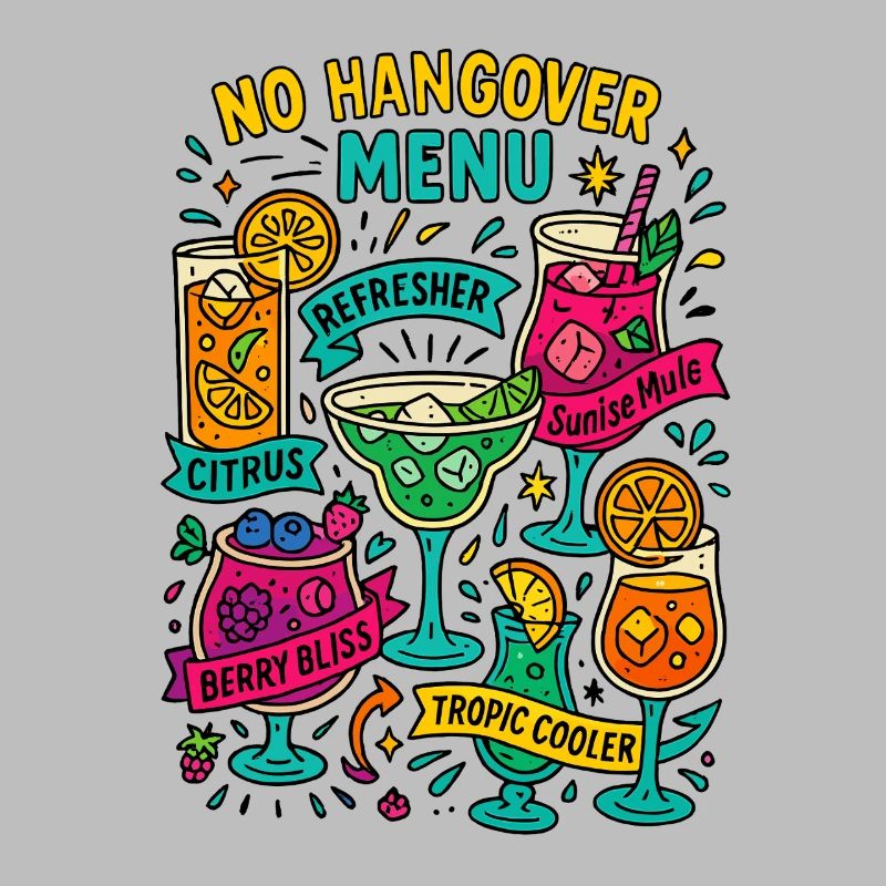 Pas de menu hangar, carte mocktail