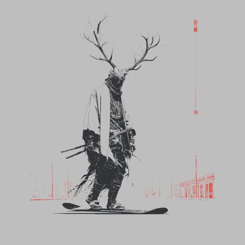 Waldgeist mit Geweihbaum