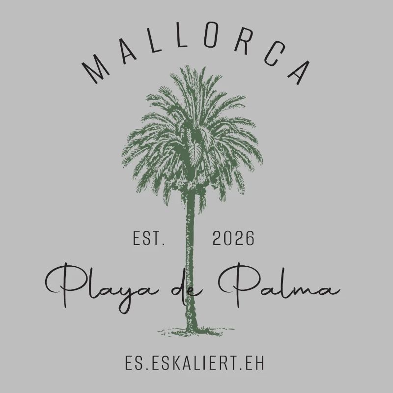 Mallorca palm tree logo est. 2026