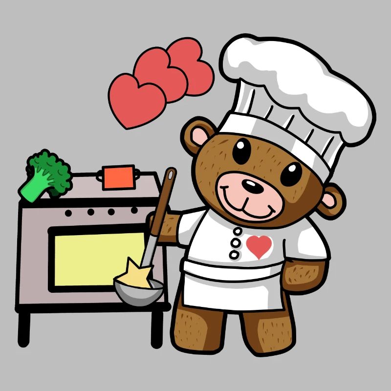 Teddy Bear Chef Cooking Culinary Arts Restaurant Kitchen