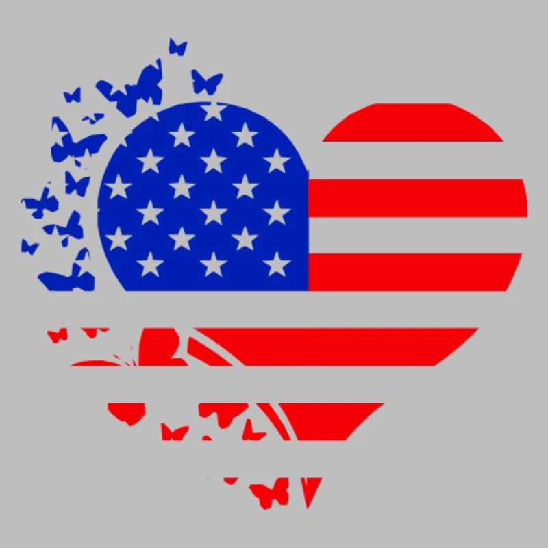 Coeur Drapeau US 