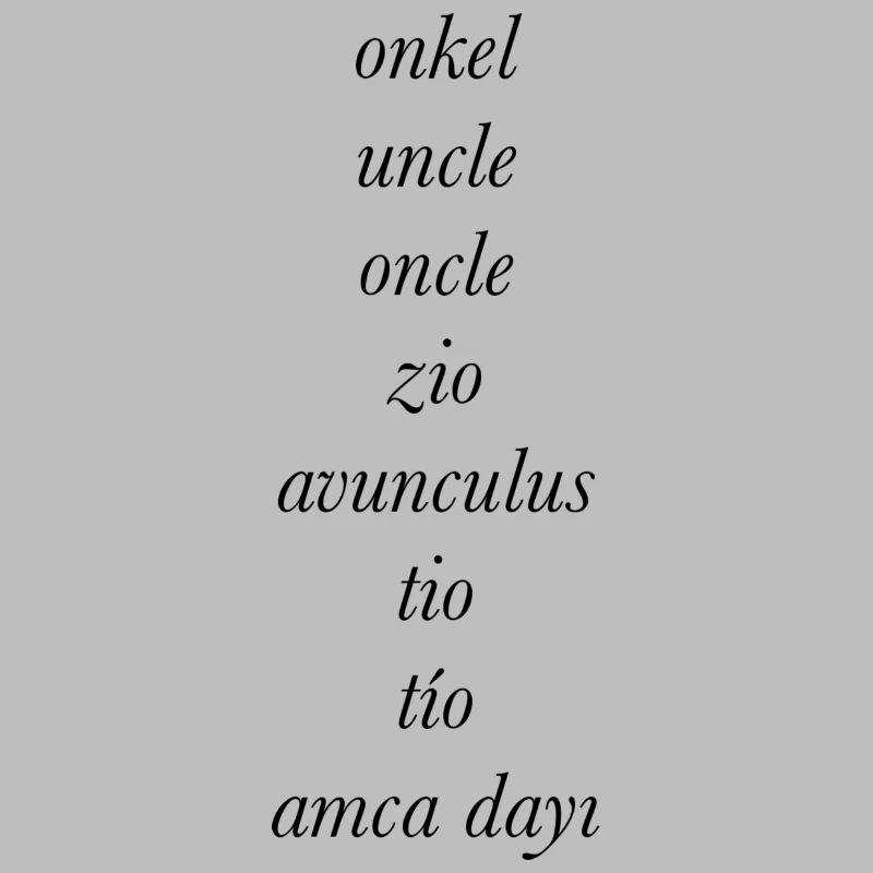 Oncles dans différentes langues
