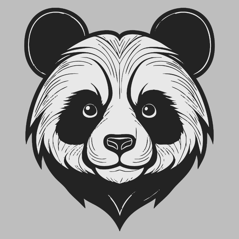 Conception de masque de panda charmant