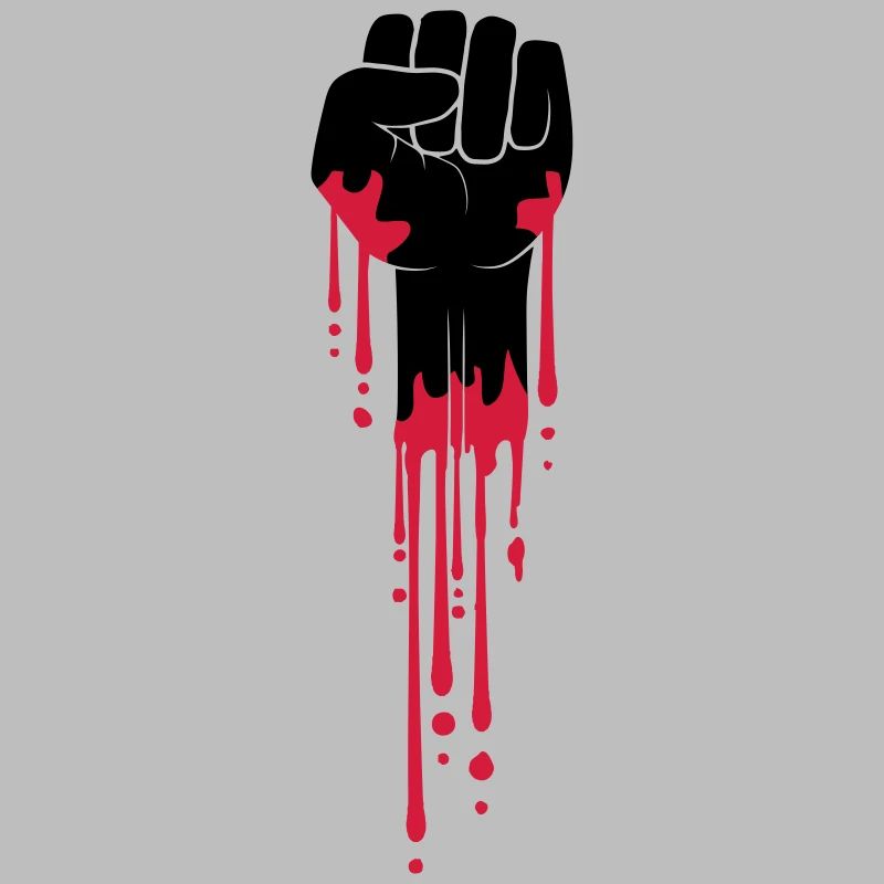 blut faust revolution tropfen stempel graffiti far