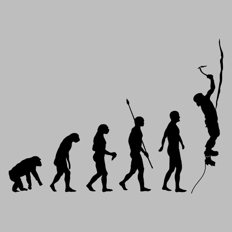 Human evolution, ice climbing, ice climbers