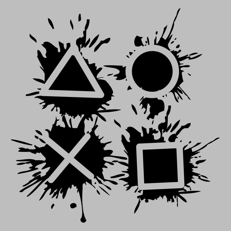 black drop X square triangle symbols controll