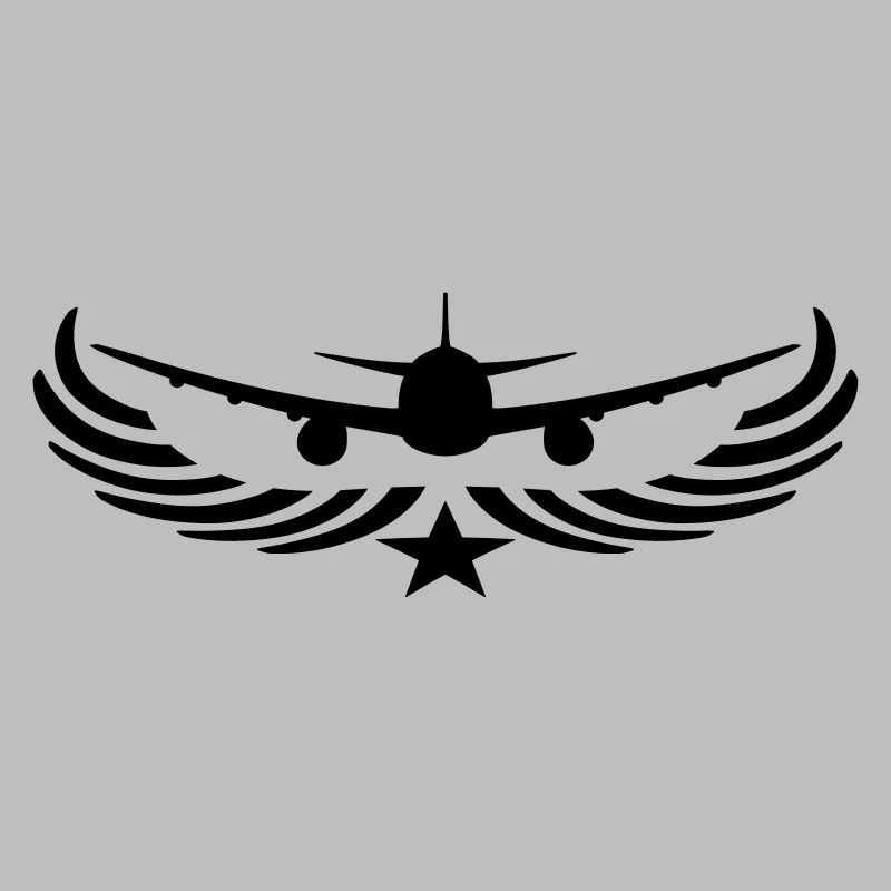 star emblem front front plane fly pilot machine ju