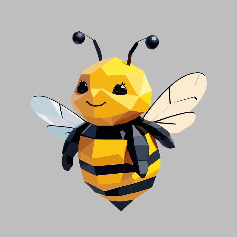 Cute polygon bumblebee design
