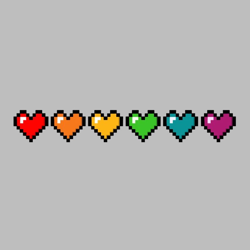 Cœurs Pride Pixel
