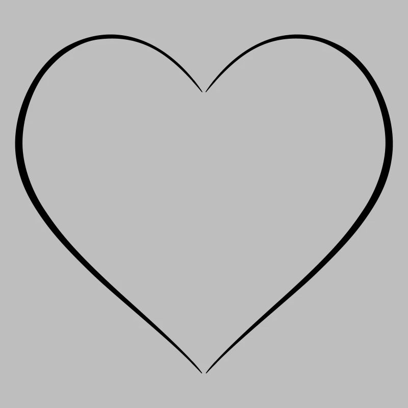 Simple heart thin line décor